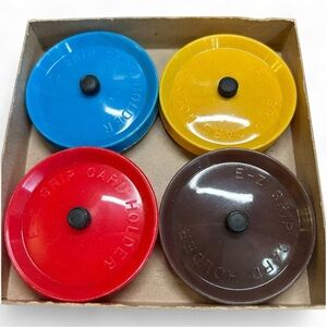 Vintage Hoyle Card Holders – Set of 4 (Retro Colors)